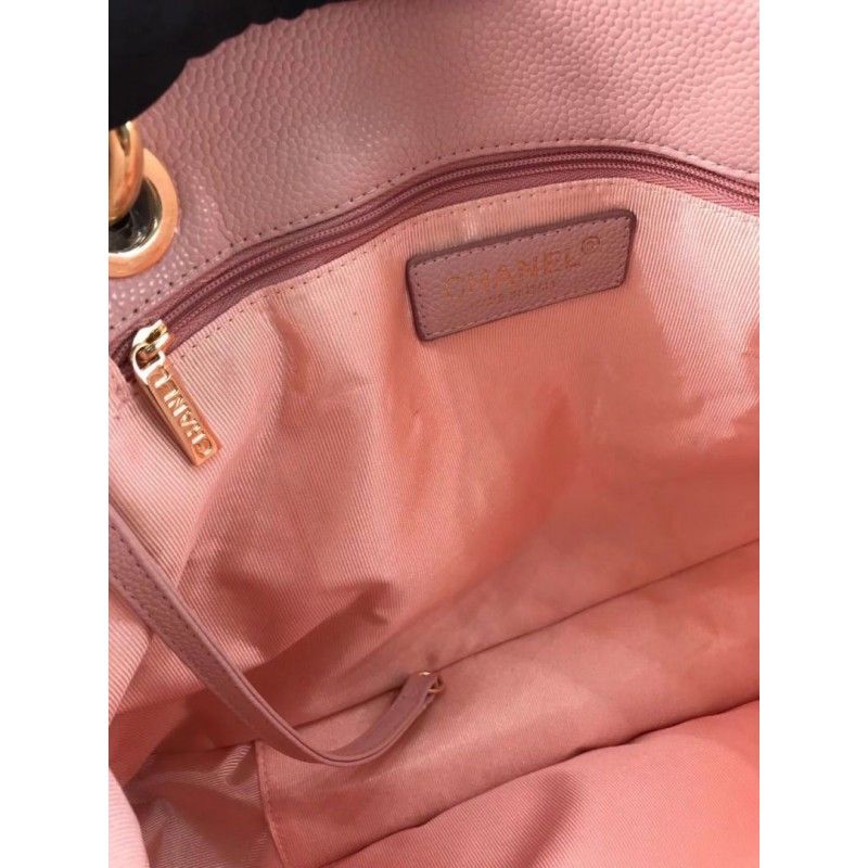 Chanel Grand Shopping Tote(GST) Fashion Large Pink Grained Calfskin Women Handbag A50995