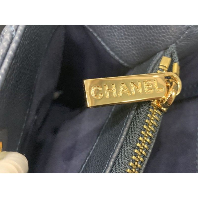 Chanel Grand Shopping Tote(GST) Fashion Large Blue Grained Calfskin Women Handbag A50995