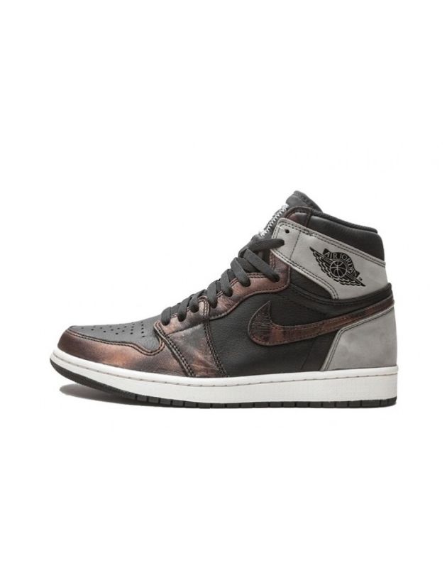 Jordan Air Jordan 1 Retro High 2021 Light Army Rust Shadow Patina Leather Rubber Sole Basketball Sneakers 555088-033