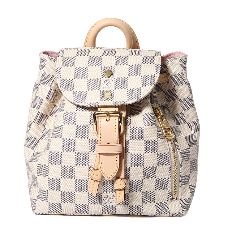 Louis Vuitton Damier Azur Sperone Natural BB Beige Canvas Women Backpack N44026