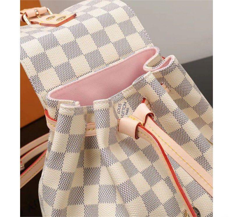 Louis Vuitton Damier Azur Sperone Natural BB Beige Canvas Women Backpack N44026