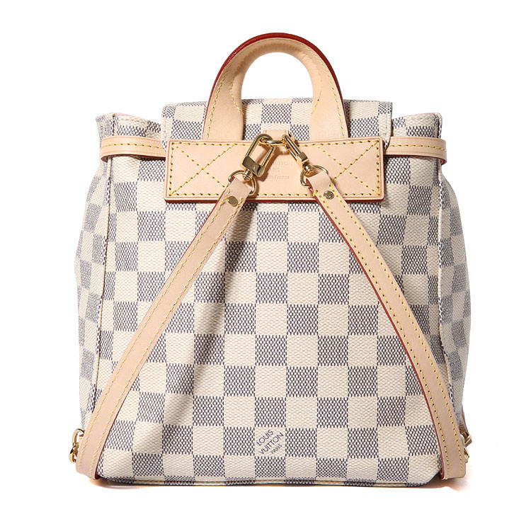 Louis Vuitton Damier Azur Sperone Natural BB Beige Canvas Women Backpack N44026