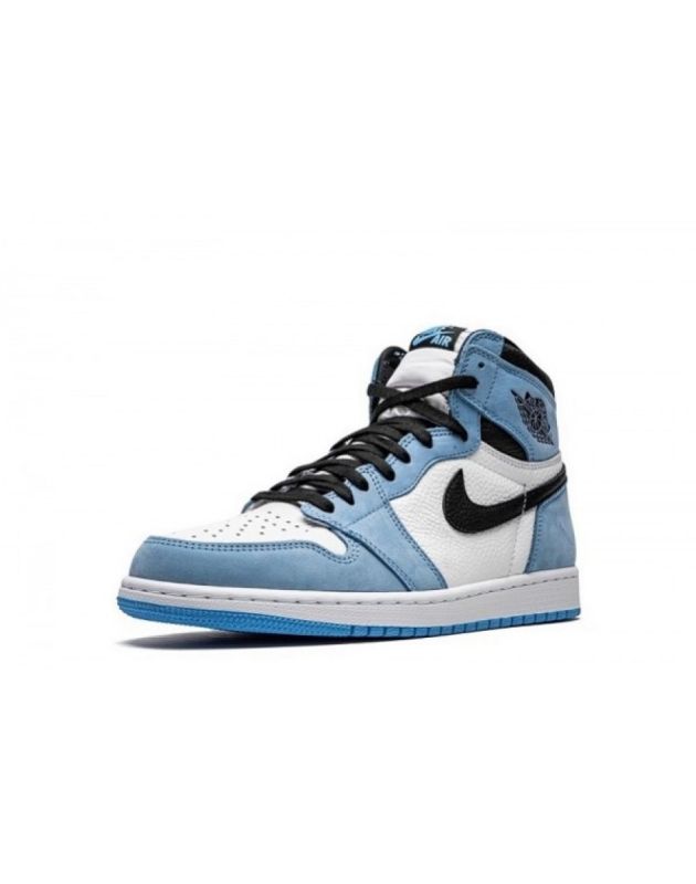 Jordan Air Jordan 1 Retro High 2021 White University Blue Black Leather Rubber Sole Basketball Sneakers 555088-134