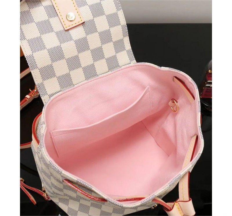 Louis Vuitton Damier Azur Sperone Natural BB Beige Canvas Women Backpack N44026