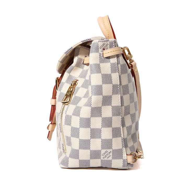 Louis Vuitton Damier Azur Sperone Natural BB Beige Canvas Women Backpack N44026