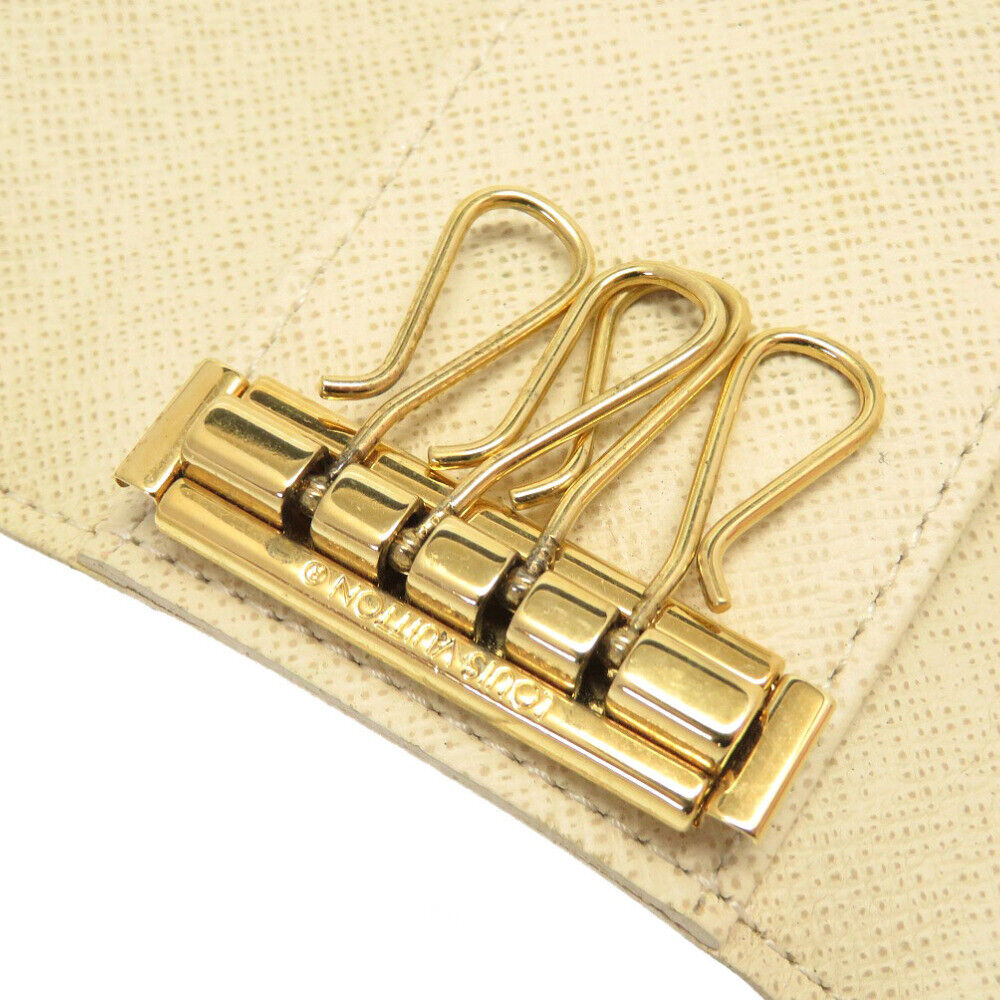 Túi xách Louis Vuitton Damier Azur 4 Key Holder BB 2007 màu be vải canvas dành cho nữ N60020