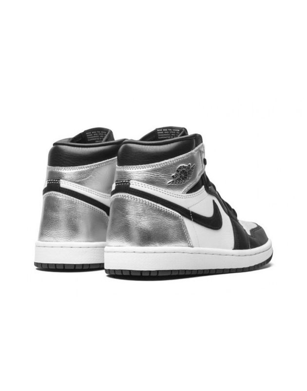 Jordan Air Jordan 1 Retro High 2021 Silver Toe Leather Rubber Sole Basketball Sneakers CD0461-001