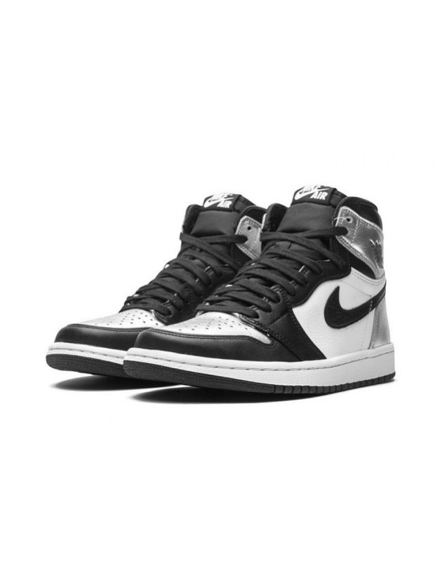 Jordan Air Jordan 1 Retro High 2021 Silver Toe Leather Rubber Sole Basketball Sneakers CD0461-001