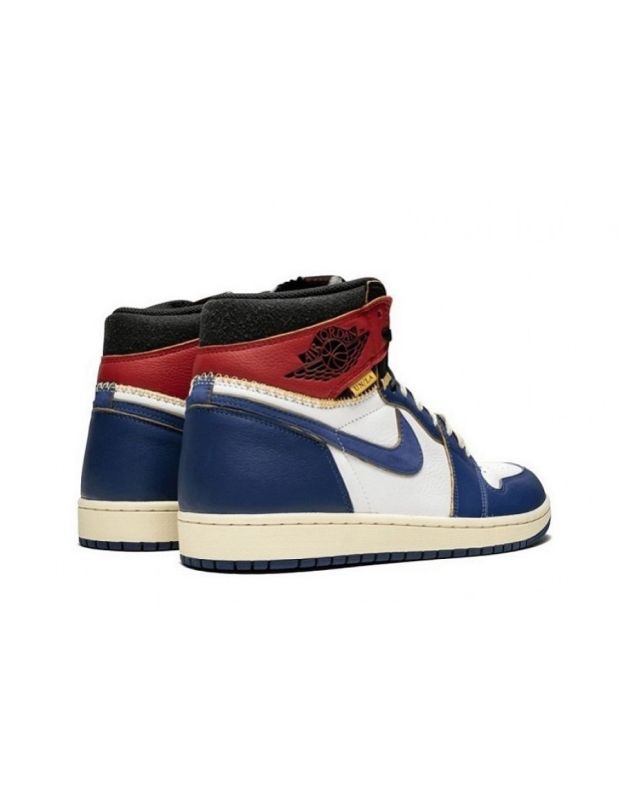 Jordan Air Jordan 1 Retro High 2018 Union Los Angeles Blue Toe Leather Rubber Sole Basketball Sneakers BV1300-146