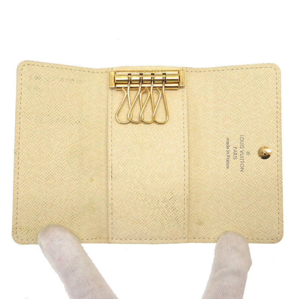 Túi xách Louis Vuitton Damier Azur 4 Key Holder BB 2007 màu be vải canvas dành cho nữ N60020