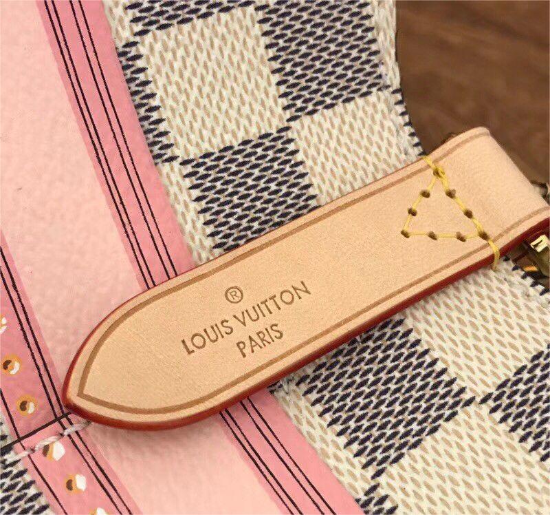 Louis Vuitton Damier Azur NeoNoe Summer Trunks Beige Canvas Women Bucket Handbag N41066