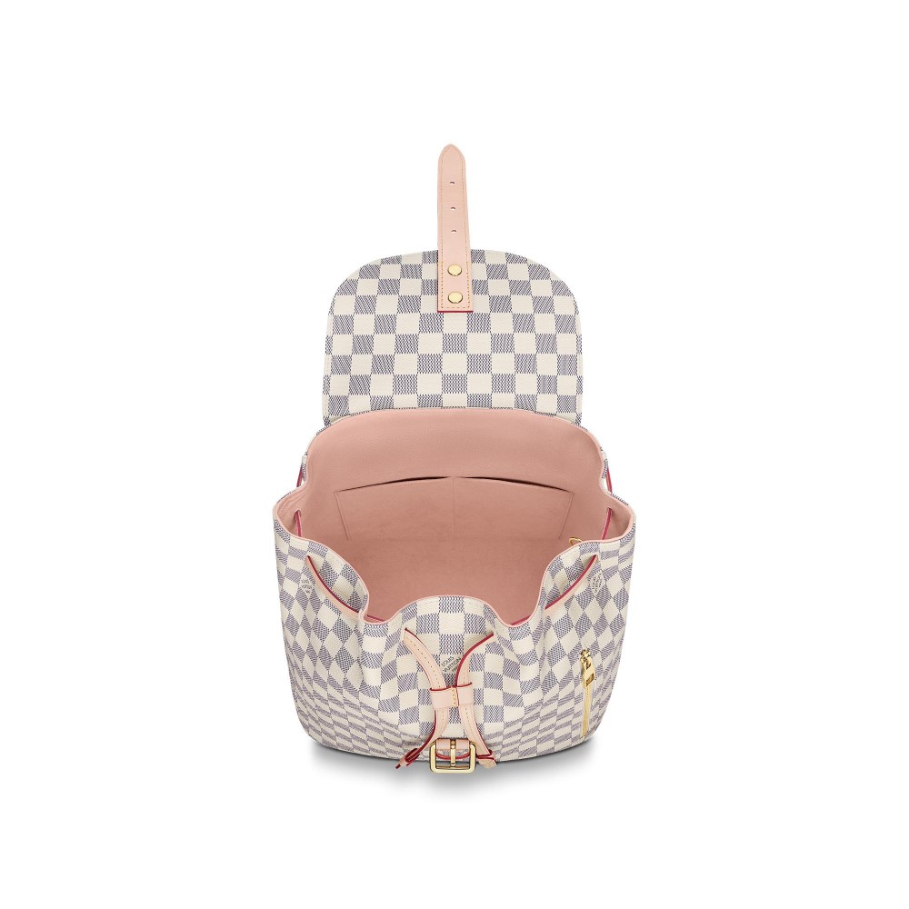 Louis Vuitton Damier Azur Sperone Beige Canvas Women Backpack Bag N41578