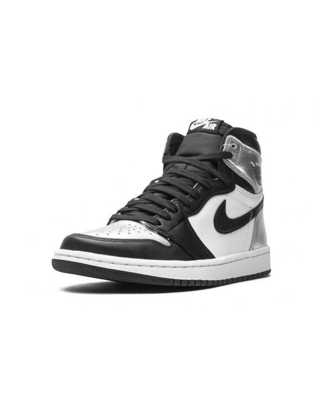 Jordan Air Jordan 1 Retro High 2021 Silver Toe Leather Rubber Sole Basketball Sneakers CD0461-001