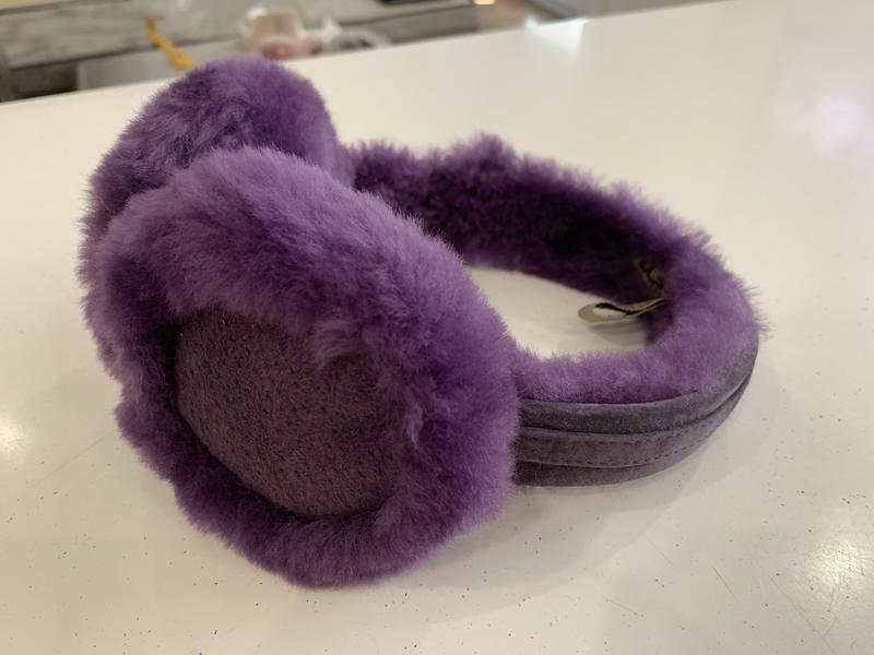 UGG Classic Double U Logo Purple Shearling Women Headband Earmuff U1023