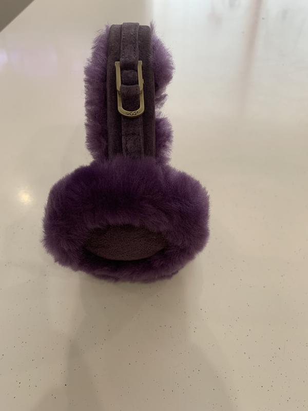 UGG Classic Double U Logo Purple Shearling Women Headband Earmuff U1023