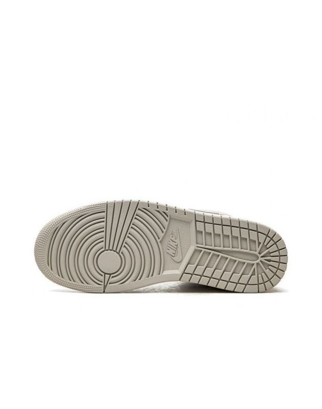 Jordan Air Jordan 1 Mid 2021 Linen Leather Rubber Sole Basketball Sneakers 554724-082