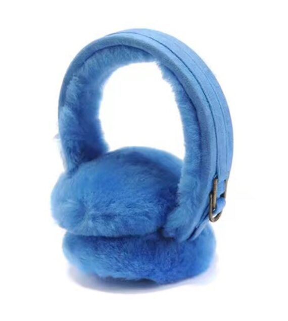 UGG Classic Double U Logo Blue Shearling Women Headband Earmuff U1023
