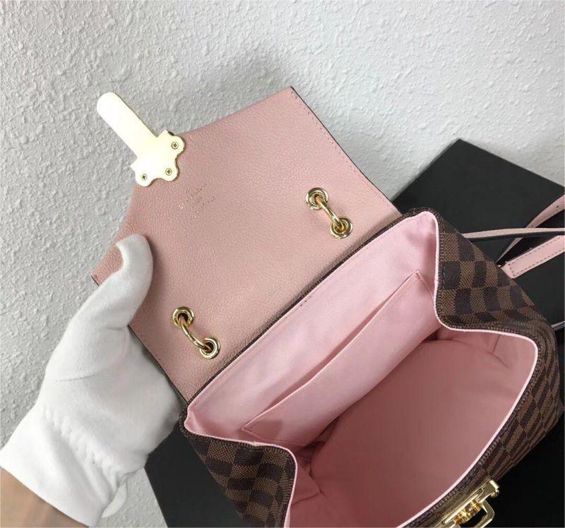 Louis Vuitton Damier Ebene Clapton PM Brown Canvas Women Backpack Bag N42262