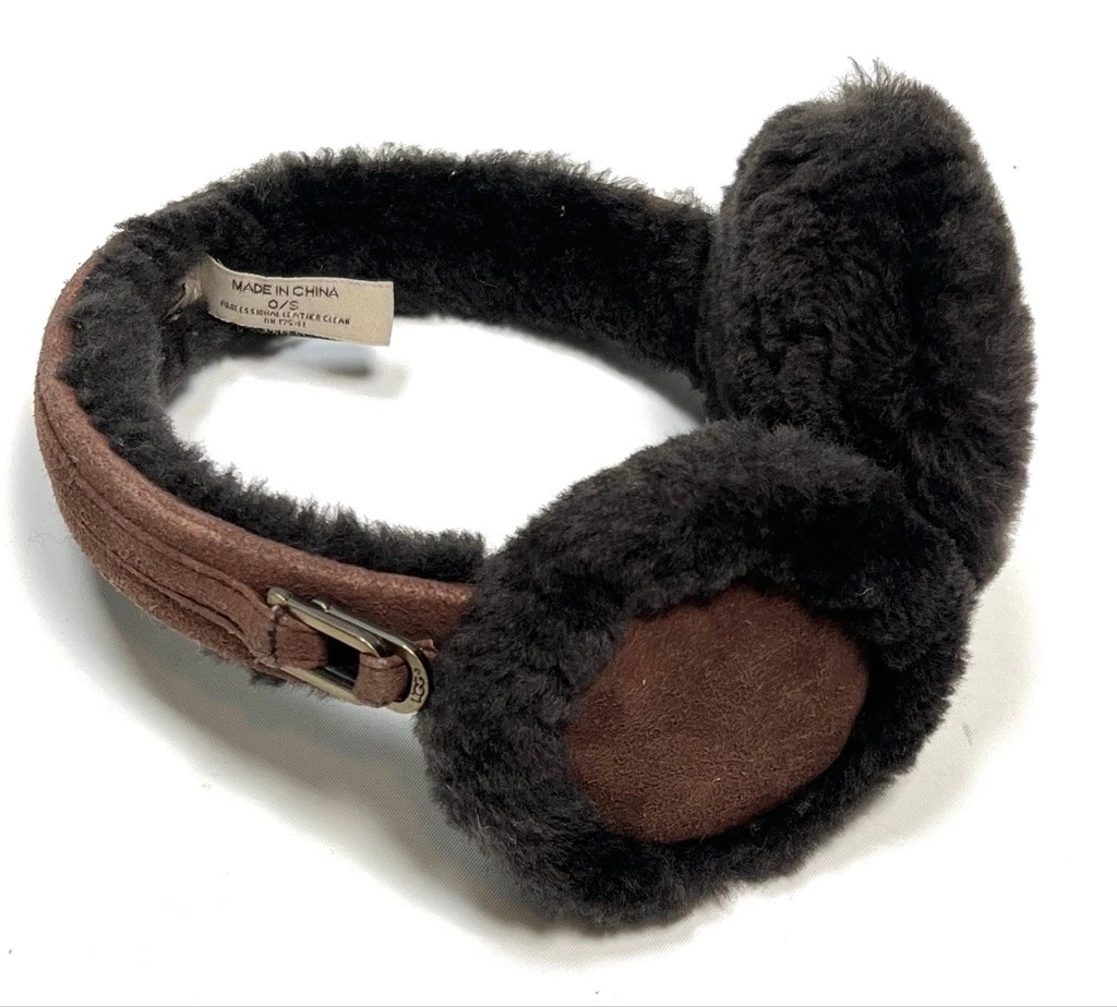UGG Classic Double U Logo Coffee Shearling Women Headband Earmuff U1023