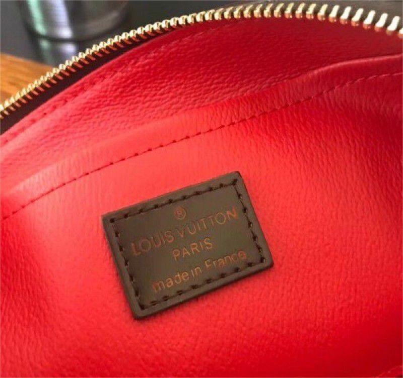 Louis Vuitton Damier Ebene Case GM Brown Canvas Women Cosmetic Pouch N23345