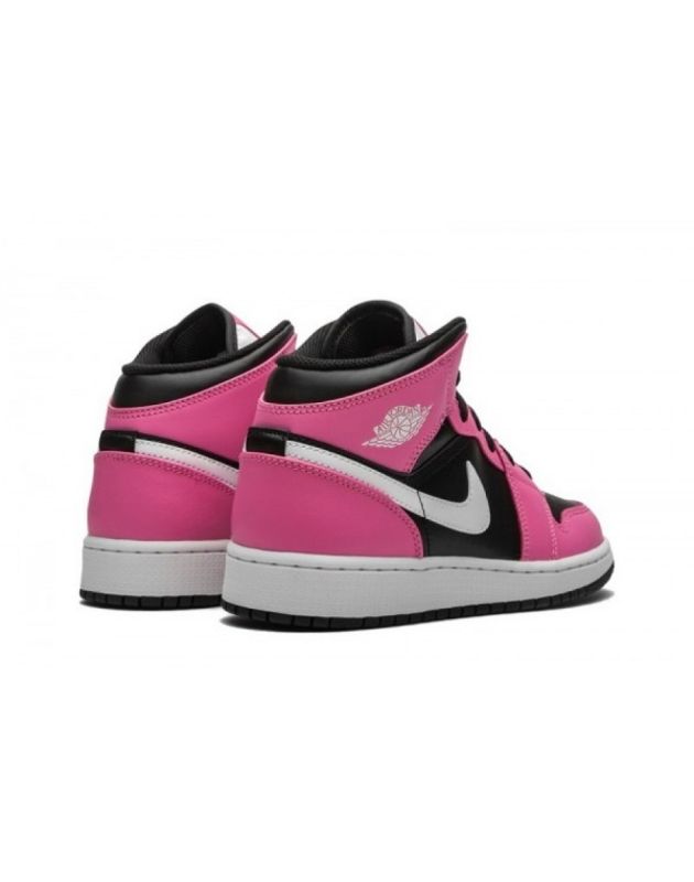 Jordan Air Jordan 1 Mid 2020 Pinksicle Leather Rubber Sole Basketball Sneakers 555112-002