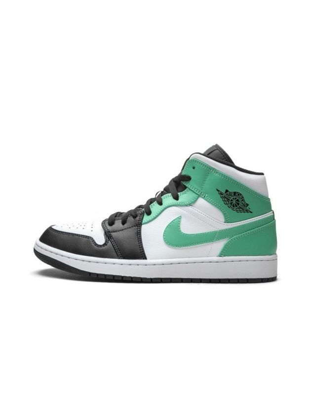 Jordan Air Jordan 1 Mid 2021 Tropical Twist Igloo Leather Rubber Sole Basketball Sneakers 554724-132