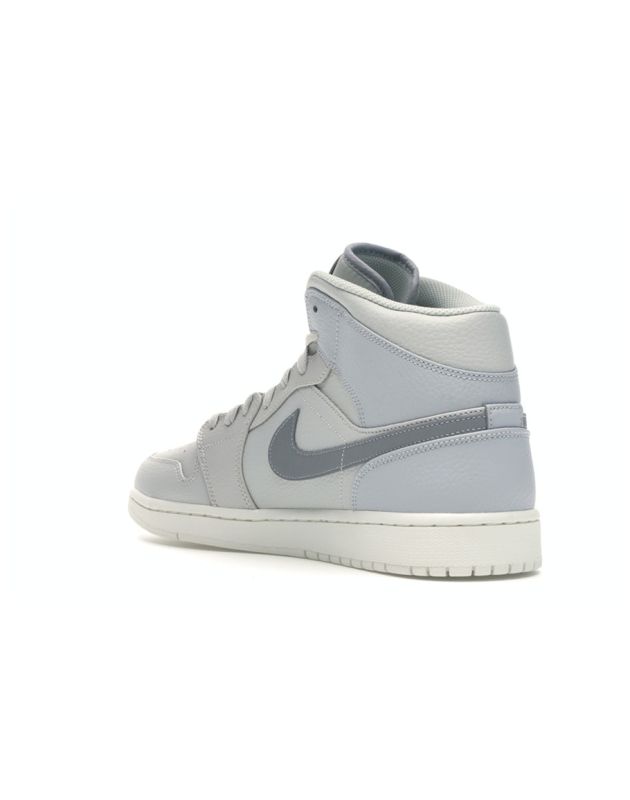 Jordan Air Jordan 1 Mid 2018 Light Bone Leather Rubber Sole Basketball Sneakers 852542-003