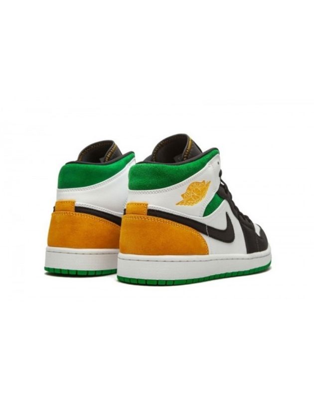 Jordan Air Jordan 1 Mid 2020 Oakland Suede Fabric Leather Rubber Sole Basketball Sneakers 852542-101
