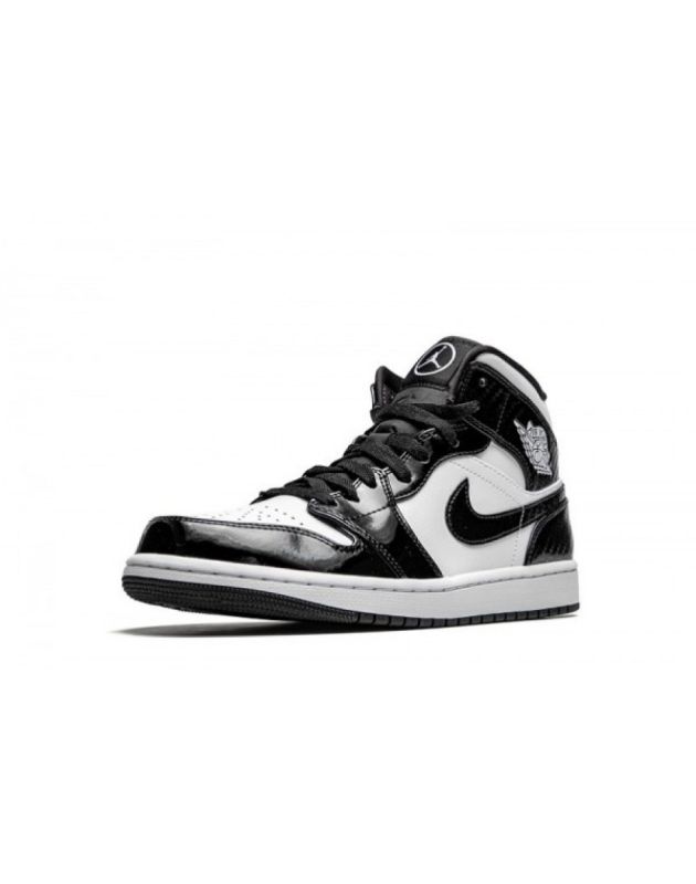 Jordan Air Jordan 1 Mid 2021 Carbon Fiber Leather Rubber Sole Basketball Sneakers DD1649-001