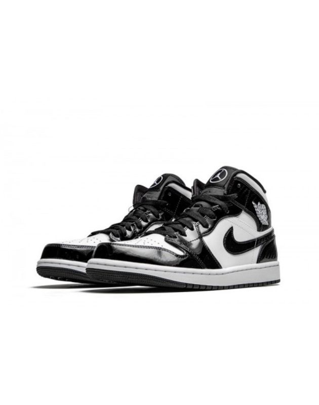 Jordan Air Jordan 1 Mid 2021 Carbon Fiber Leather Rubber Sole Basketball Sneakers DD1649-001