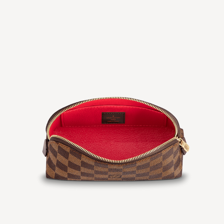 루이비통 다미에 에벤 내추럴 PM 브라운 캔버스 여성 화장품 파우치 N47516