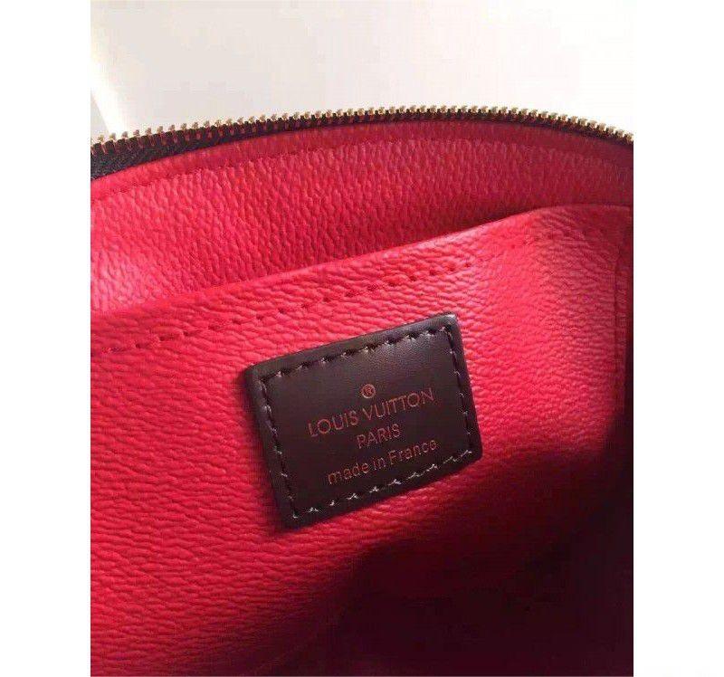 루이비통 다미에 에벤 내추럴 PM 브라운 캔버스 여성 화장품 파우치 N47516