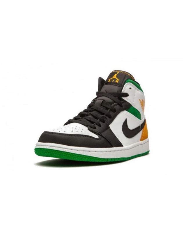 Jordan Air Jordan 1 Mid 2020 Oakland Suede Fabric Leather Rubber Sole Basketball Sneakers 852542-101