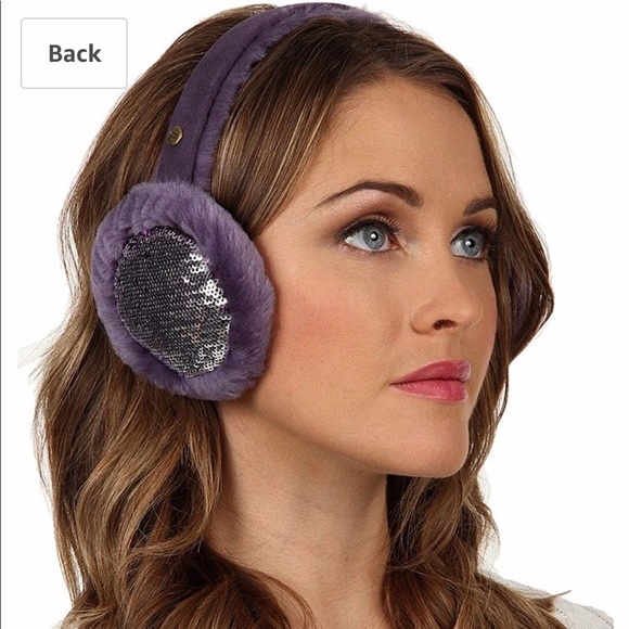 UGG Classic Fashion Sparkles Purple Merino Wool Women Headband Earmuff 589004