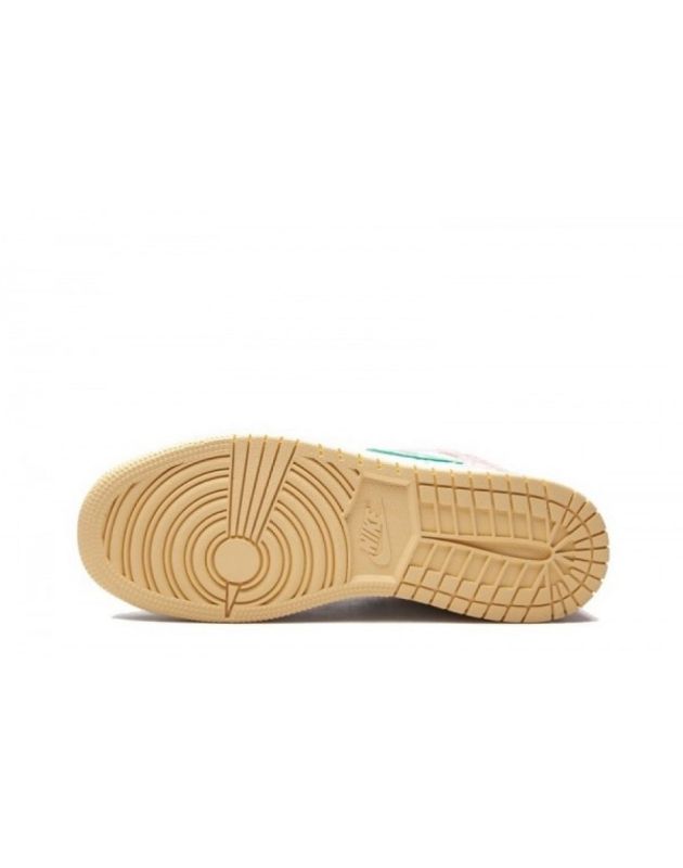 Jordan Air Jordan 1 Mid 2021 Paint Drip Leather Rubber Sole Basketball Sneakers DD1666-100