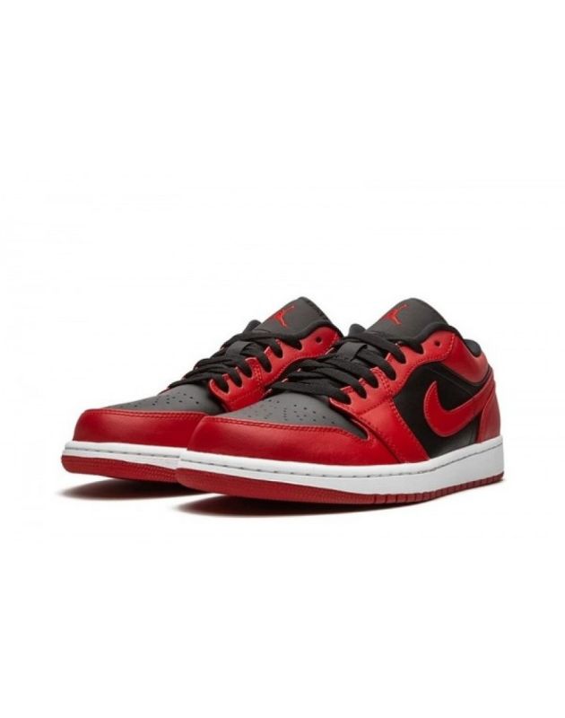 Jordan Air Jordan 1 Low 2020 Reverse Bred Leather Rubber Sole Basketball Sneakers 553558-606