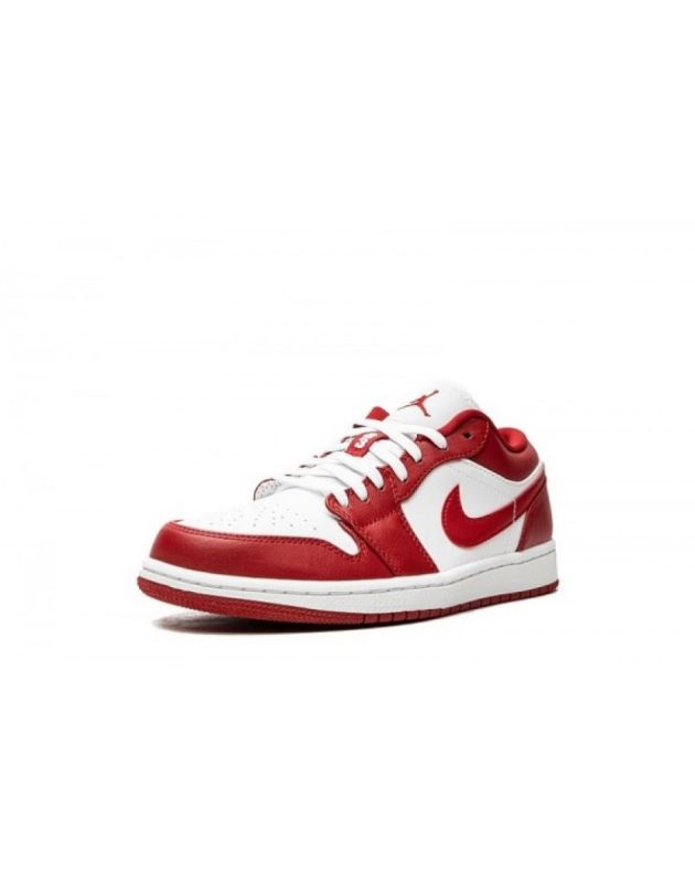 Giày bóng rổ Jordan Air Jordan 1 Low 2020 màu đỏ trắng, đế cao su, chất liệu da 553558-611