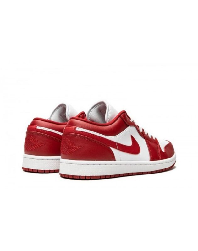 Giày bóng rổ Jordan Air Jordan 1 Low 2020 màu đỏ trắng, đế cao su, chất liệu da 553558-611