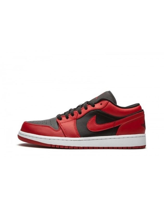 Jordan Air Jordan 1 Low 2020 Reverse Bred Leather Rubber Sole Basketball Sneakers 553558-606