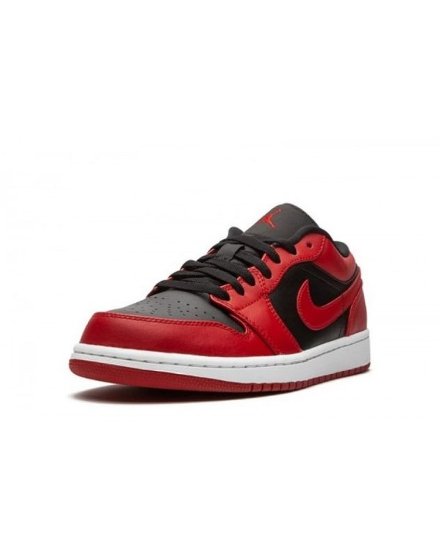 Jordan Air Jordan 1 Low 2020 Reverse Bred Leather Rubber Sole Basketball Sneakers 553558-606