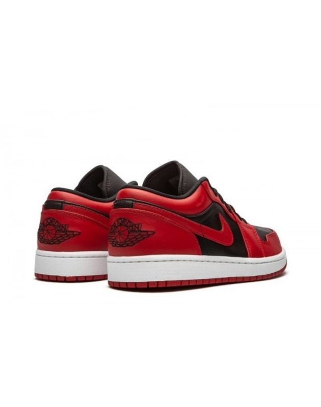 Jordan Air Jordan 1 Low 2020 Reverse Bred Leather Rubber Sole Basketball Sneakers 553558-606