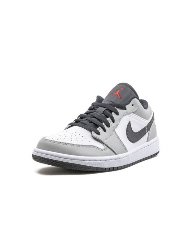 Jordan Air Jordan 1 Low 2020 Light Smoke Grey Leather Rubber Sole Basketball Sneakers 553558-030
