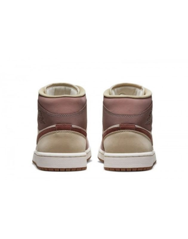 Jordan Air Jordan 1 Mid 2021 Dark Pony Smoky Mauve Leather Rubber Sole Basketball Sneakers DO7440-821