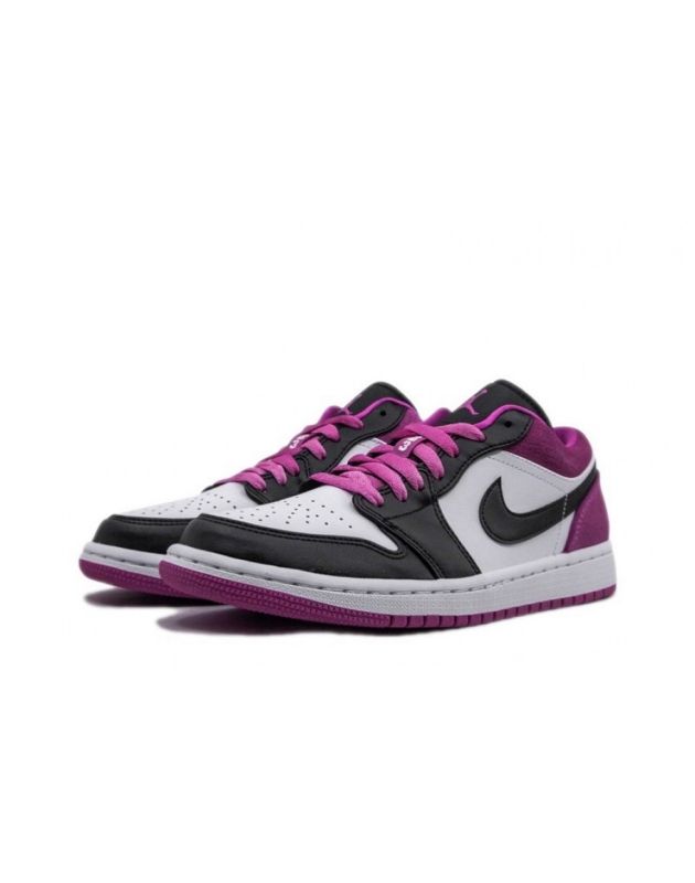 Jordan Air Jordan 1 Low 2020 Black Active Fuchsia Leather Rubber Sole Basketball Sneakers CK3022-005