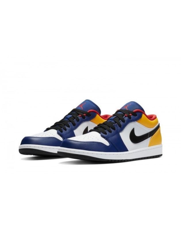 Jordan Air Jordan 1 Low 2020 Royal Yellow Leather Rubber Sole Basketball Sneakers 553558-123