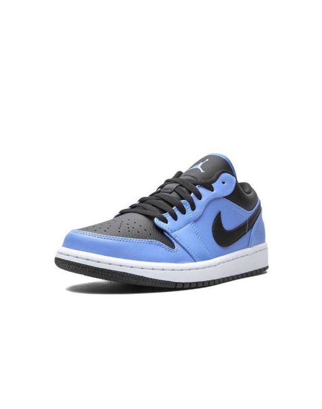 Jordan Air Jordan 1 Low 2020 University Blue Black Leather Rubber Sole Basketball Sneakers 553558-403