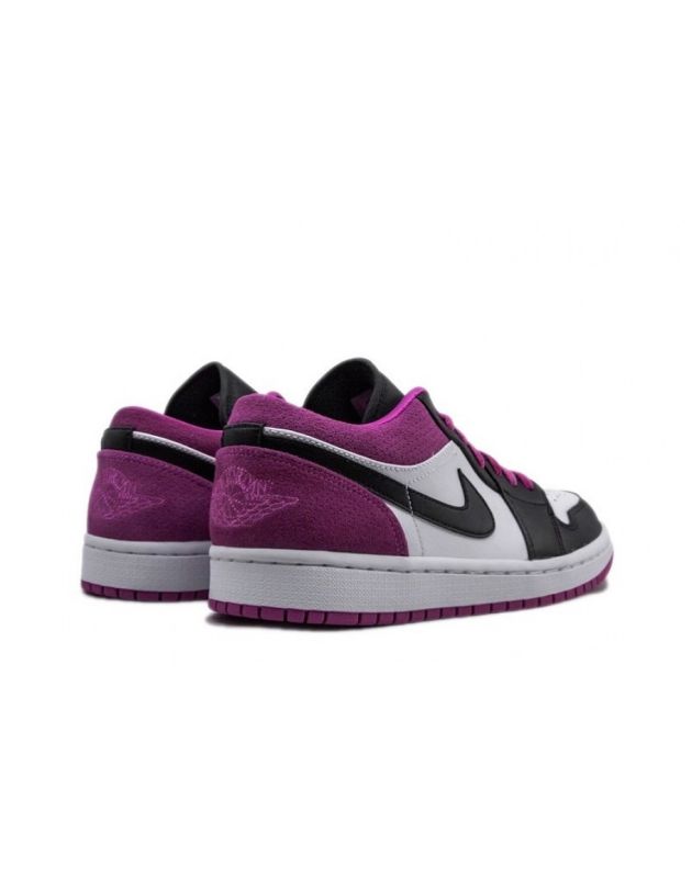 Jordan Air Jordan 1 Low 2020 Black Active Fuchsia Leather Rubber Sole Basketball Sneakers CK3022-005