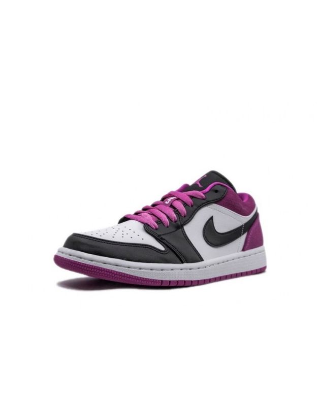Jordan Air Jordan 1 Low 2020 Black Active Fuchsia Leather Rubber Sole Basketball Sneakers CK3022-005