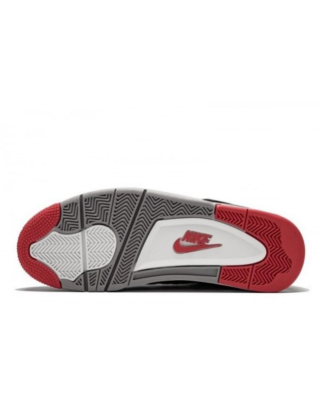 Jordan Air Jordan 4 Retro 2019 Bred Leather Rubber Sole Basketball Sneakers 308497-060